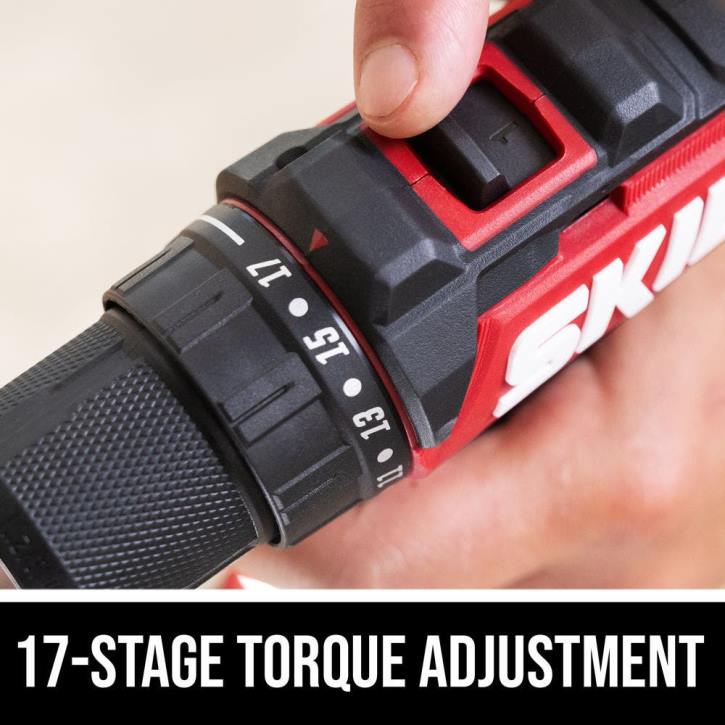 SKIL pwr core 20 børsteløs 20v 1/2 tommer kompakt boredriversett 62Z010 verktøy