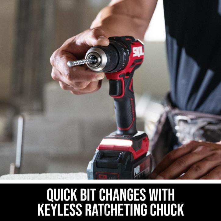 SKIL pwr core 20 børsteløs 20v 1/2 tommer kompakt hammerborsett 62Z012 verktøy