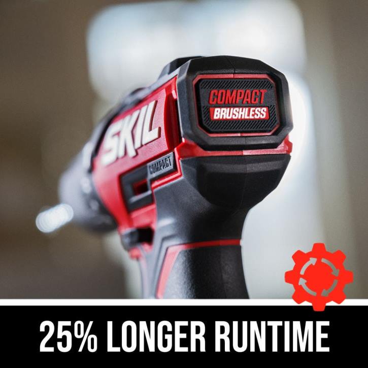 SKIL pwr core 20 børsteløs 20v 1/2 tommer kompakt hammerborsett 62Z012 verktøy