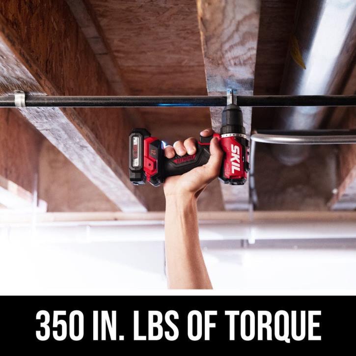 SKIL pwr core 12 børsteløs 12v kompakt boremaskin og slagdriversett 62Z032 verktøy