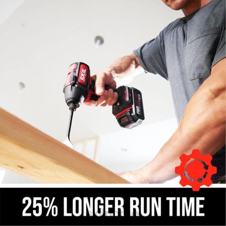 SKIL pwr core 20 børsteløs 20v 1/4 tommer sekskantstøtdriversett 62Z040 verktøy