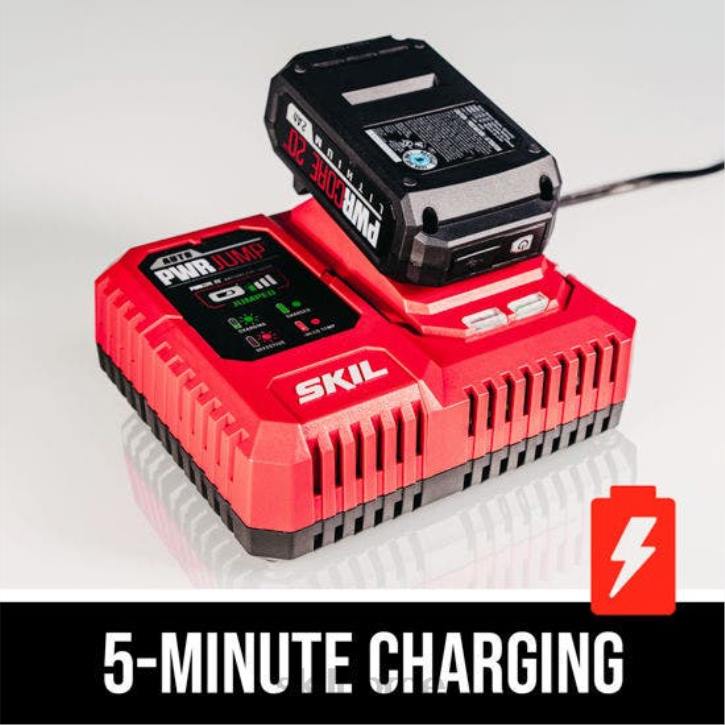 SKIL pwr core 20 børsteløs 20v 1/4 tommer sekskantstøtdriversett 62Z040 verktøy