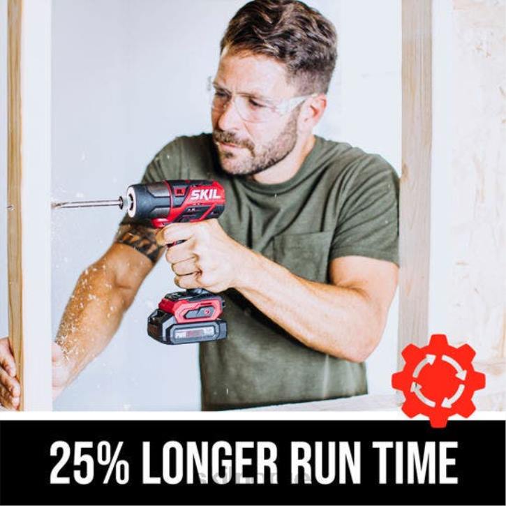 SKIL pwr kjerne 12 børsteløs 12v 1/4 tommer sekskantet slagdriversett 62Z042 verktøy