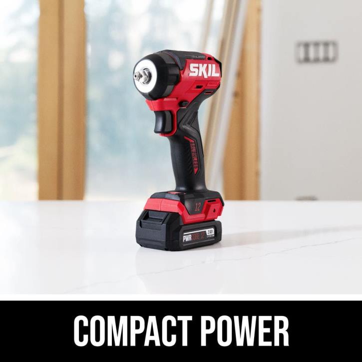 SKIL pwr core 12 børsteløs 12v 3/8 tommer slagnøkkelsett 62Z09 verktøy