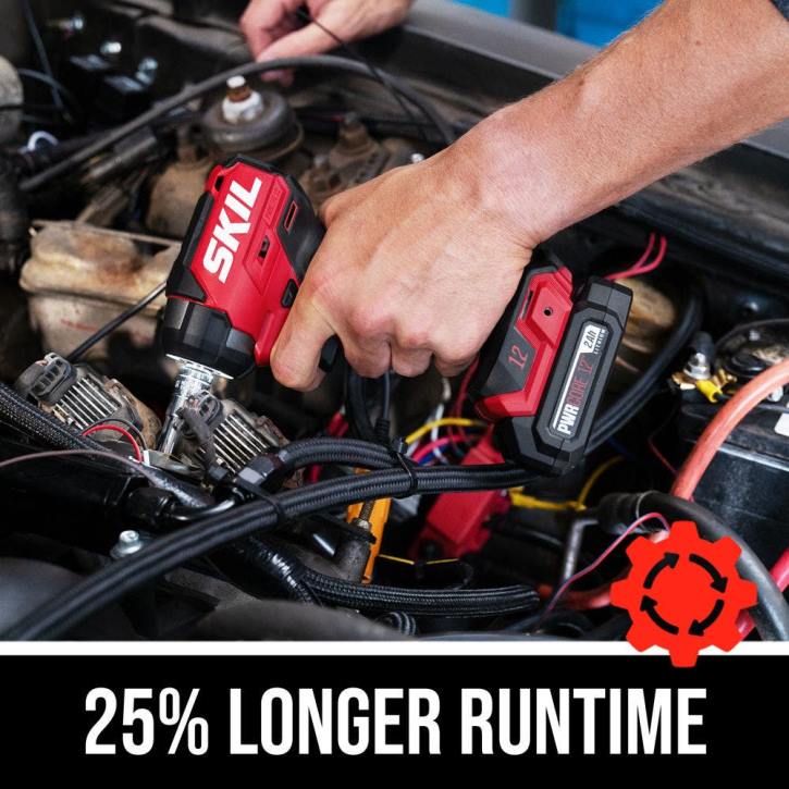 SKIL pwr core 12 børsteløs 12v 3/8 tommer slagnøkkelsett 62Z09 verktøy