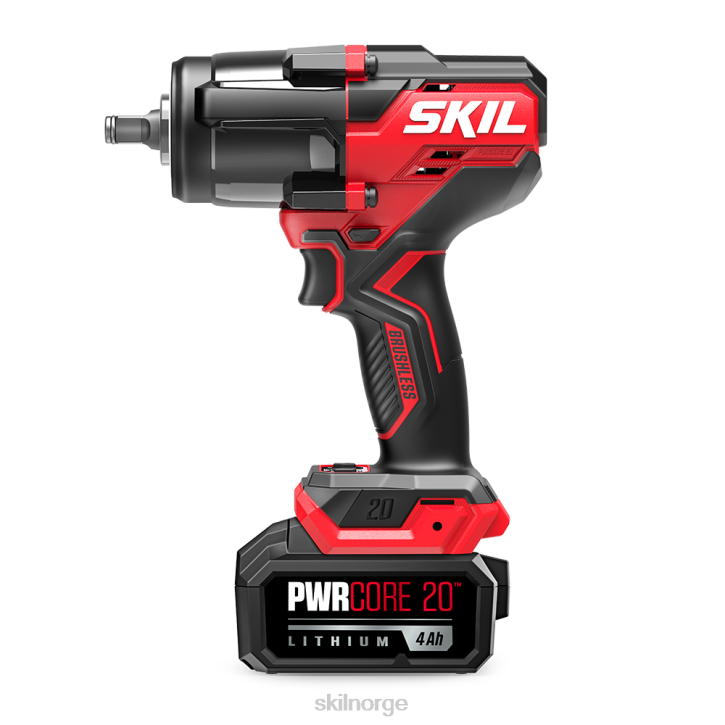 SKIL pwr core 20 børsteløs 20v 1/2 in. mid-torque slagnøkkelsett 62Z04 verktøy