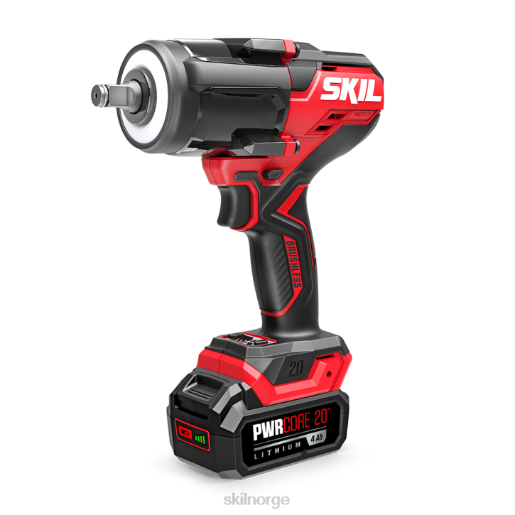 SKIL pwr core 20 børsteløs 20v 1/2 in. mid-torque slagnøkkelsett 62Z04 verktøy