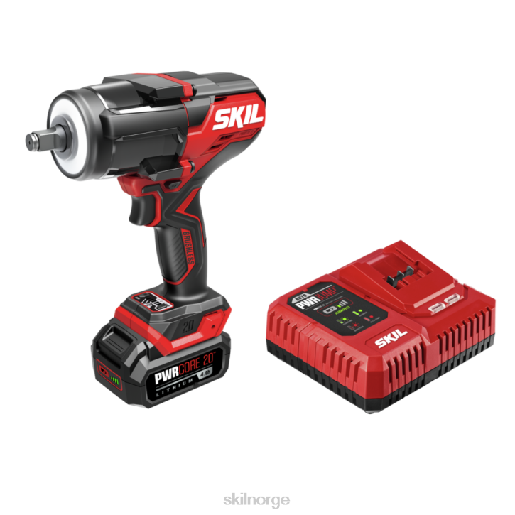 SKIL pwr core 20 børsteløs 20v 1/2 in. mid-torque slagnøkkelsett 62Z04 verktøy