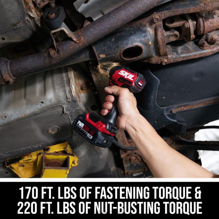 SKIL pwr core 20 børsteløs 20v 3/8 tommer kompakt slagnøkkelsett 62Z015 verktøy