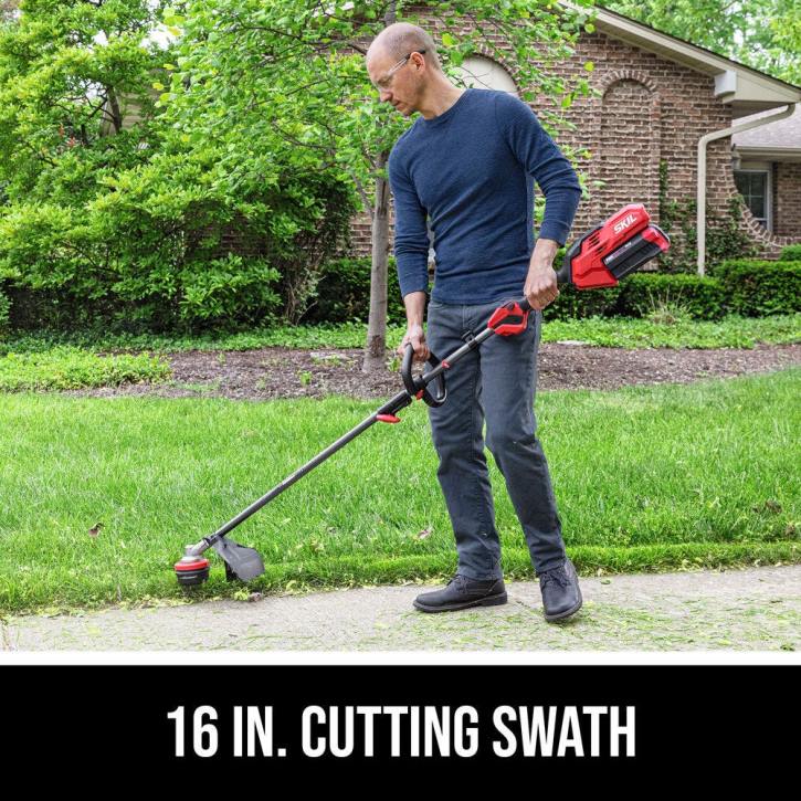 SKIL pwr core 40 børsteløs 40v 16 tommer krafthodestrengtrimmersett 62Z021 verktøy